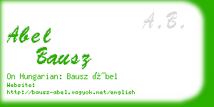 abel bausz business card